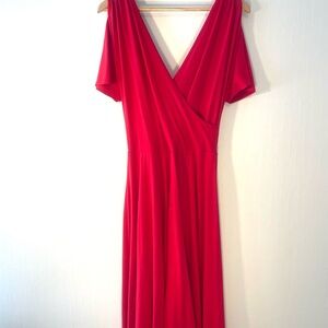 Barbara Lesser‎ Chic Scarlet Midi Dress